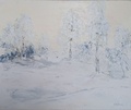 Koivumetsän talvi 48x58
